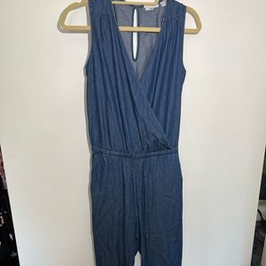 New York & Co Denim Jumpsuit
